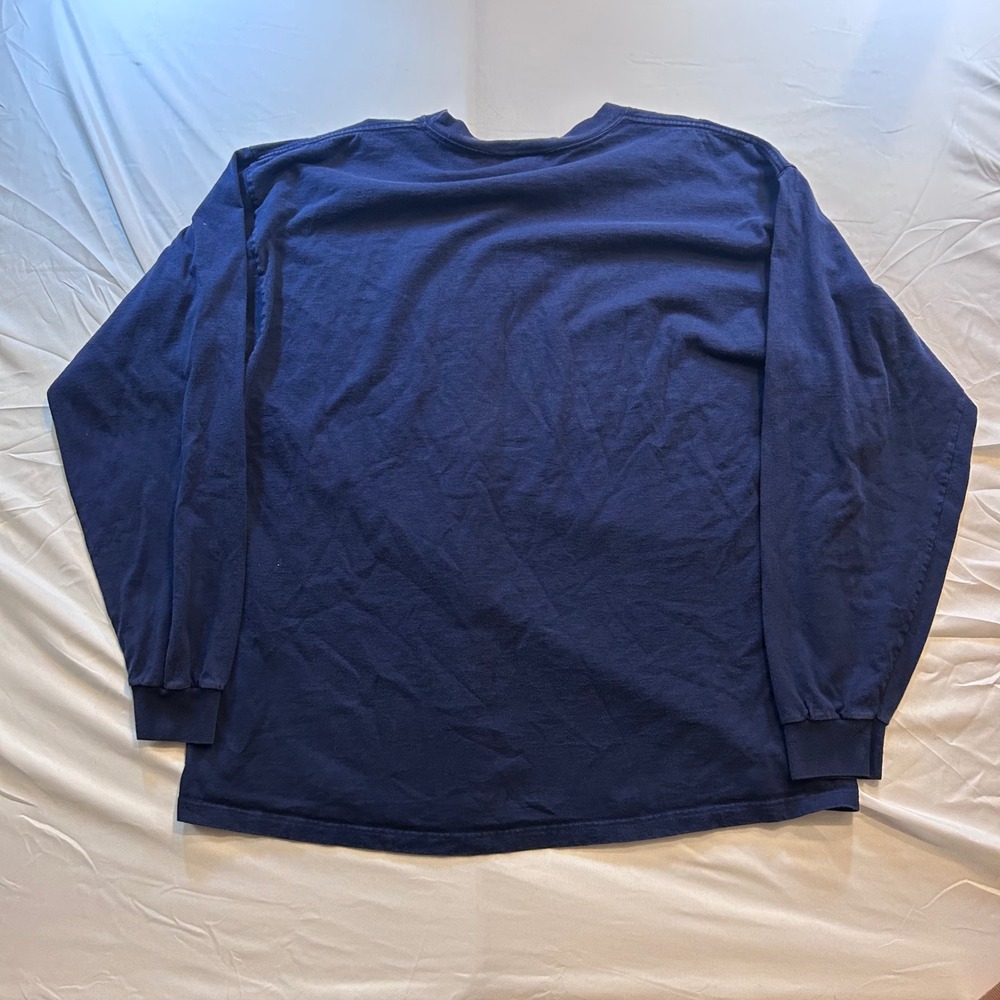 Reebok Houston Texans Long Sleeve Shirt Mens XL Navy Blue Embroidered Logo NFL - Picture 4 of 5